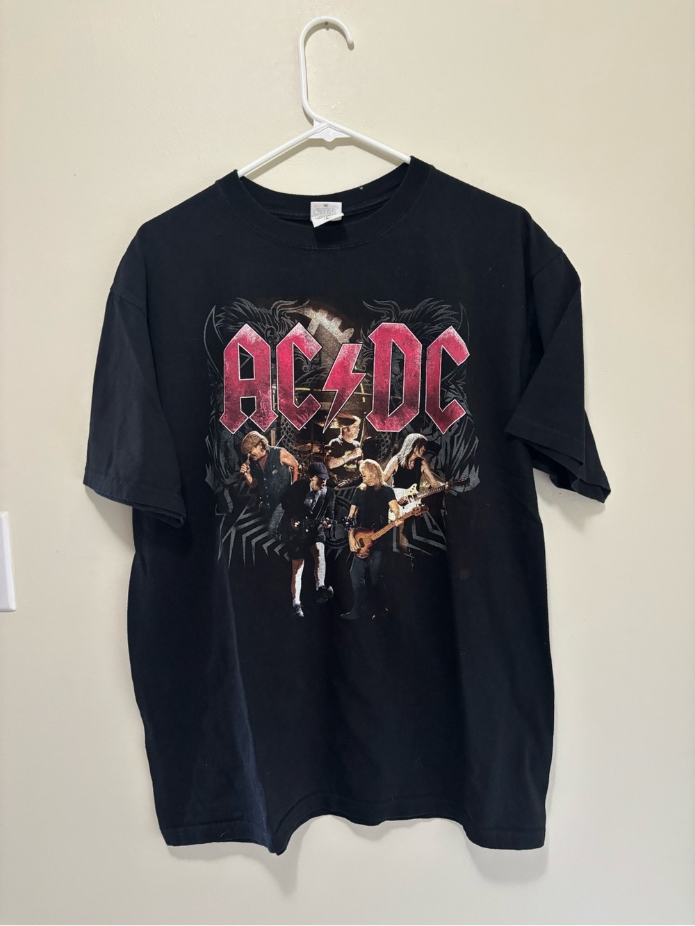 Vintage 2009 AC/DC Black Ice World Tour Band T-Shirt Large